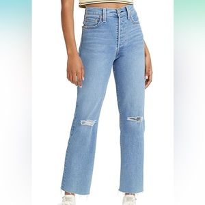 Levi's Women's Ribcage Straight Ankle Jeans, Fall Trip-Medium Indigo, 27